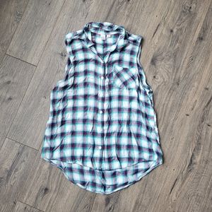 BONGO Sleeveless Flannel Tunic {XL}